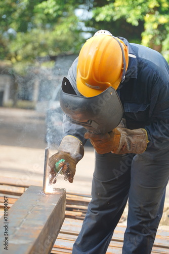 Welder at work