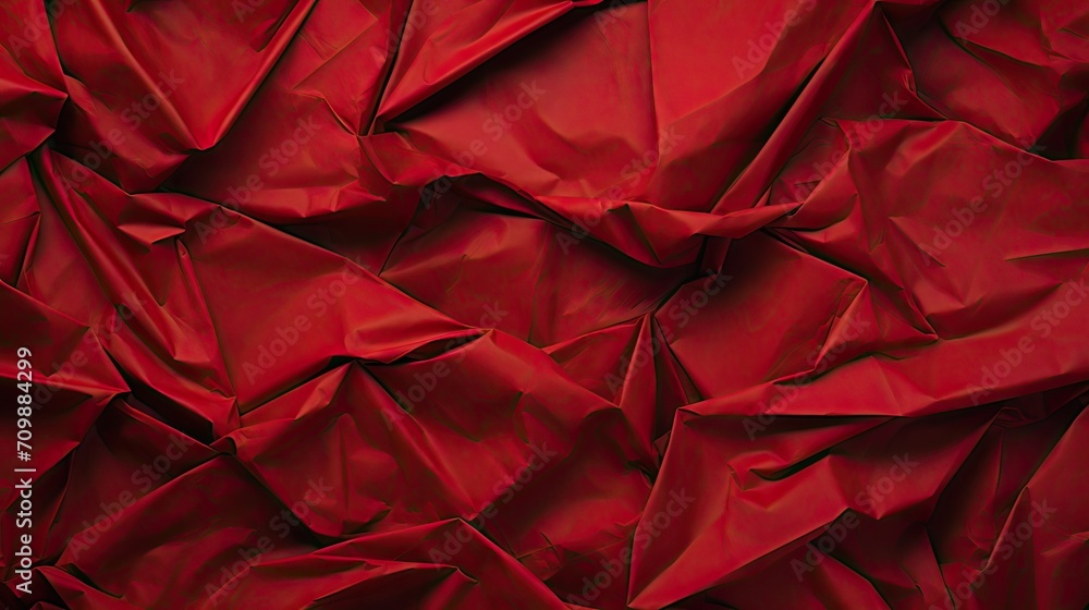 Red paper crumpled texture background. Blank red paper banner Red paper crumpled texture background. Blank red paper banner