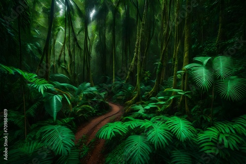 green forest in the jungle