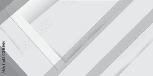 White Grey Line Cut Paper Abstract Background. layer element vector for presentation design. Technology banner design with white and grey arrows .Suit for business, corporate, and talks.