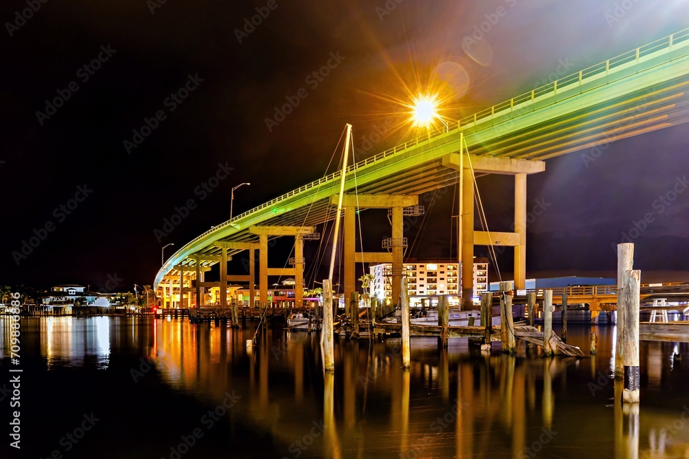 Matanzas Pass Bridge in Fort Myers Beach, Florida
