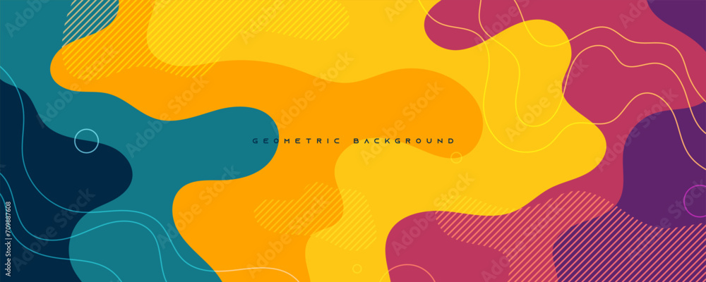 Abstract colorful geometric shape background. Dynamic template design for banner, poster, web.