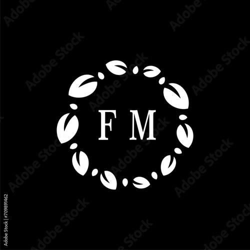 FM Initials Letter Nature Logo Vector Art Icons and Graphics 