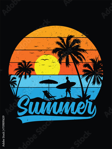 Summer outdoor t-shirt design 