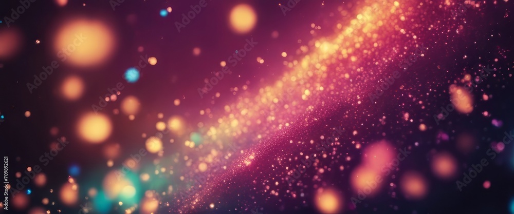 Obraz premium Wave of bright particles. Sound and music visualization.