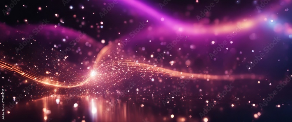Wave of bright particles. Sound and music visualization. Wave of bright particles. Sound and music visualization.