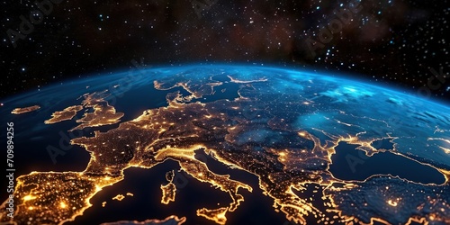 Celestial Connections:Europe Enveloped by an Interconnected Satellite