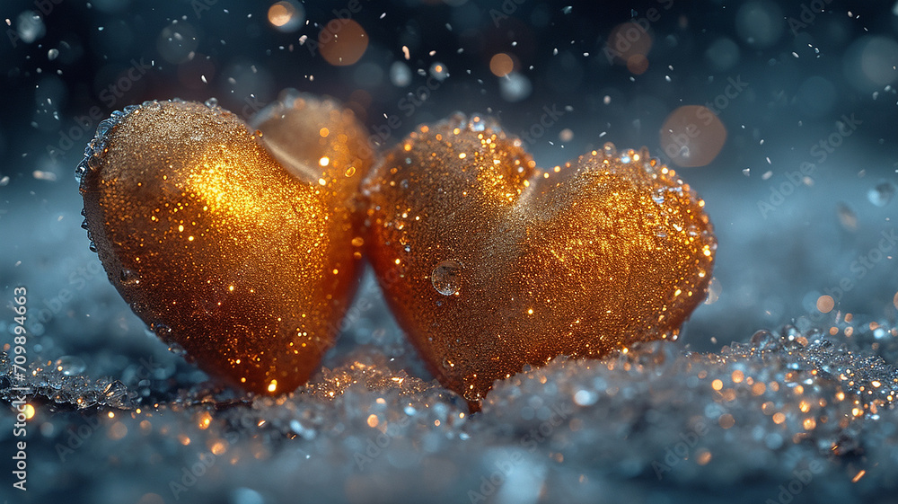Valentines day heart made of golden glitter bokeh dark background shiny bright gold photography Valentines day heart made of golden glitter bokeh dark background shiny bright gold photography