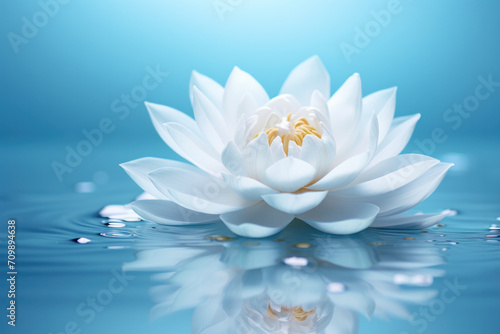 white water lily in the water 