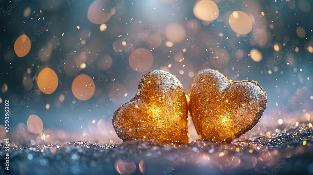 Valentines day heart made of golden glitter bokeh dark background shiny bright gold photography Valentines day heart made of golden glitter bokeh dark background shiny bright gold photography