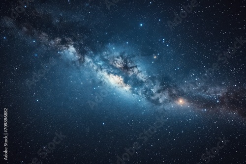 Milky Way Galaxy blue green