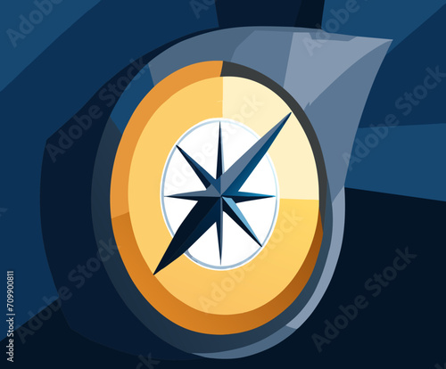 A compass leading the way. vektor icon illustation