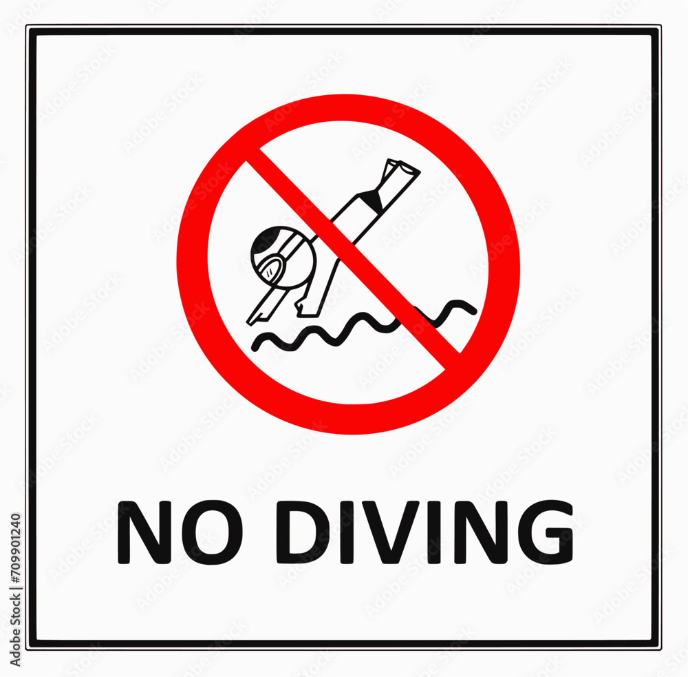 no diving sign cartoon vector illustration no diving sign cartoon vector illustration