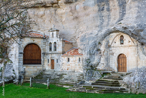 Cave Hermitage of San Bernabé. Ojo Guareña Natural Monument, Burgos, Castilla y León, Spain.