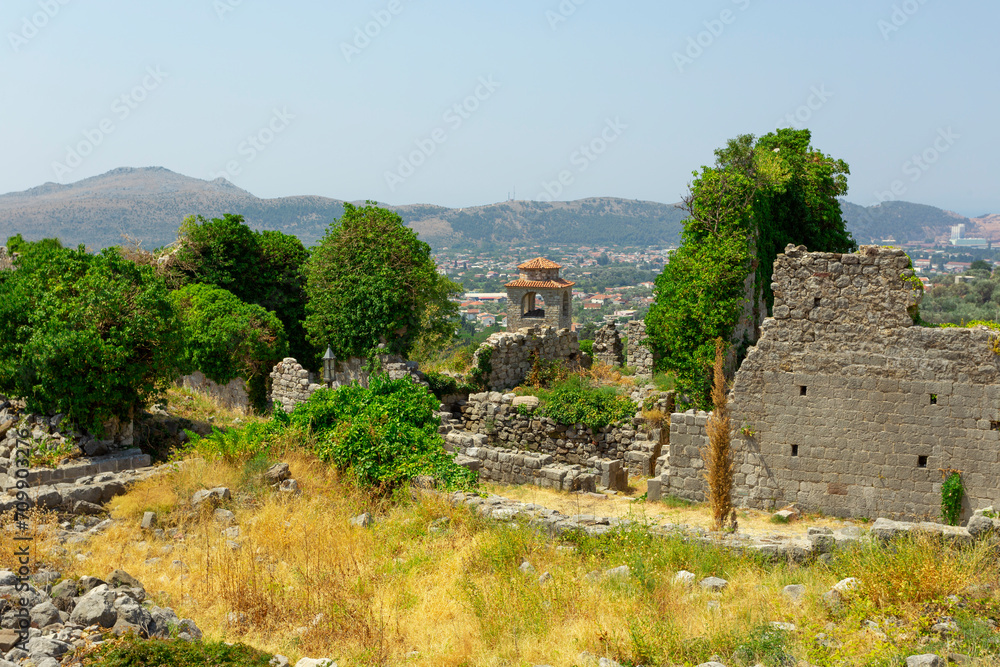 Streets, houses, ruins and fortress walls of the old town Bar. Europe. Montenegro Streets, houses, ruins and fortress walls of the old town Bar. Europe. Montenegro
