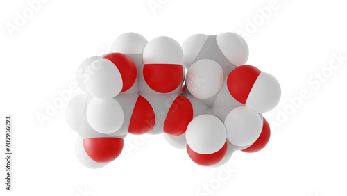 trehalose molecule, carbohydrates, molecular structure, isolated 3d model van der Waals