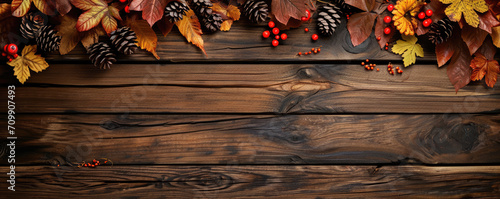 Rustic wooden background with a Thanksgiving theme and many wooden slats