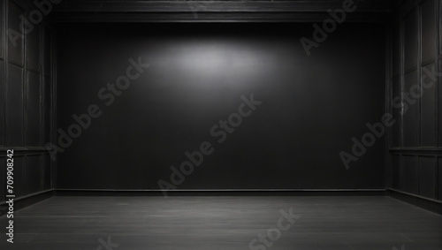An empty black room