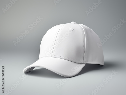 Photo a white cap mockup, baseball caps on the simple background
