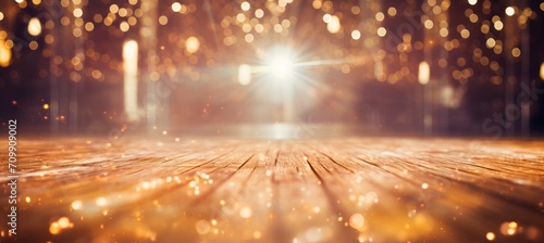 Luminous bokeh background with iconic entertainment symbols, perfect for captivating visuals.