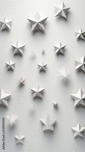 White star shapes  on a light gray background created with Generative Ai