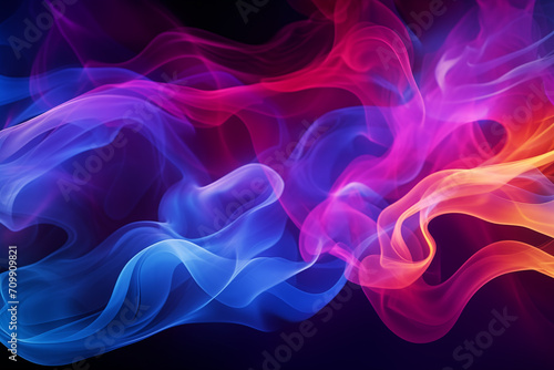 Abstract colorful background of beautiful smoke swirls