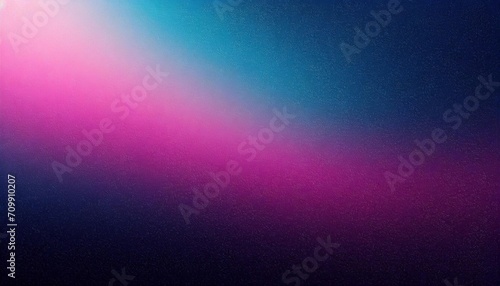 Dark blue and pink glowing grainy gradient background. Colorful noise texture backdrop for webpage header or banner. photo