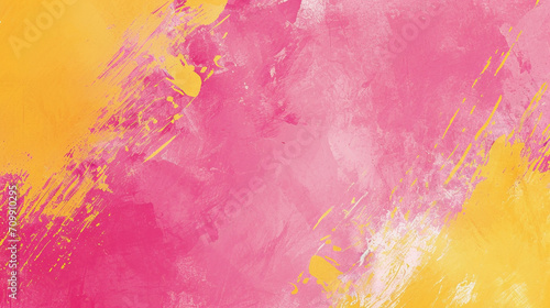 Pink and yellow grunge abstract banner background © Swaroop