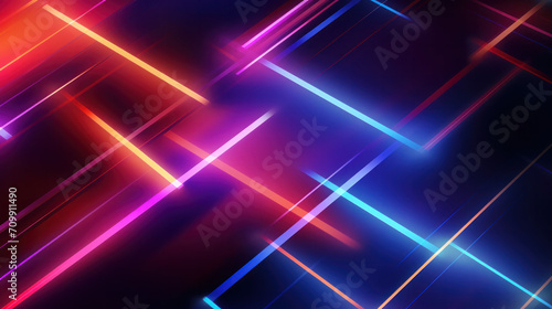 Colourful neon lines abstract digital background 