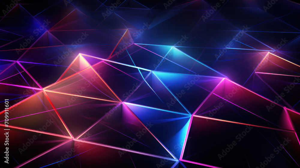 Obraz premium Colourful neon lines abstract digital background