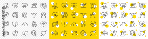 Outline Romantic dinner, Search love and Kiss me line icons pack for web with Honeymoon cruise, Dating chat, Genders line icon. Friends chat, Love letter, Nice girl pictogram icon. Care. Vector