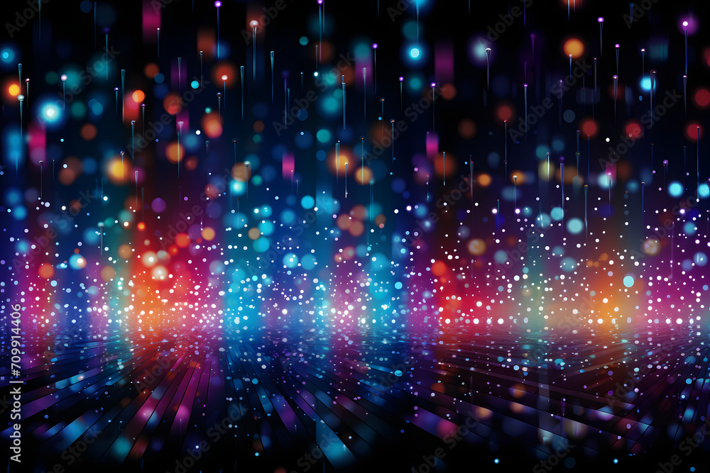 Fototapeta premium 3D rendering of abstract multicolor spectrum, 3D texture of multi-colored software. neon glow geometric shapes