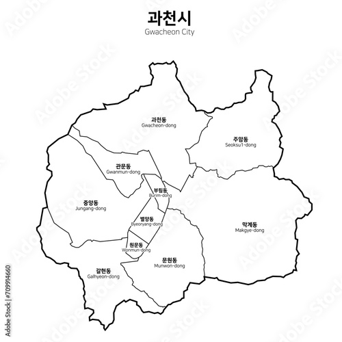 대한민국 과천시 지도