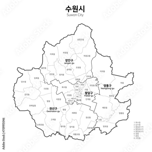대한민국 수원시지도
