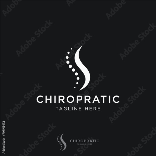 Chiropractic spine logo template design.Logo for nursing, massage, business and medicine.