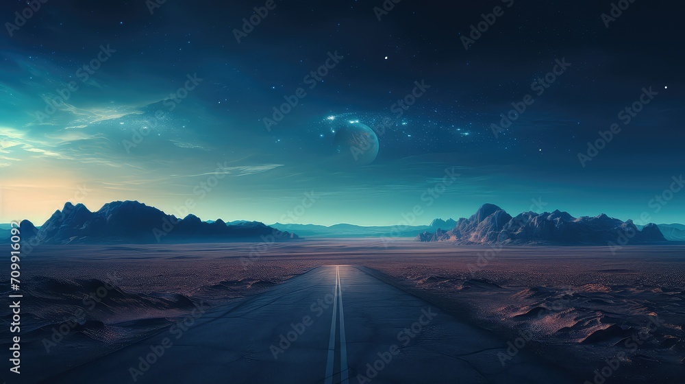 exploration space road background illustration astronaut planets, celestial interstellar, nebula comet exploration space road background