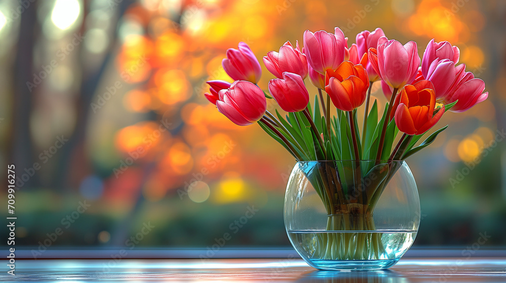 Vase Filled With Pink and Orange Flowers Vase Filled With Pink and Orange Flowers