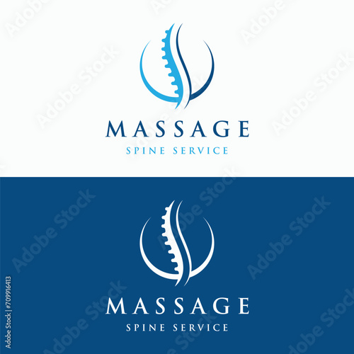 Chiropractic spine logo template design.Logo for nursing, massage, business and medicine.