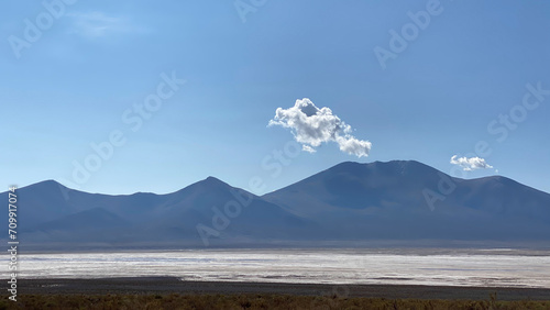 Salar de Uyuni, Bolivia - January 25, 2020 - Photo of a beautiful landscape in the salar de uyuni in the Oruro department photo