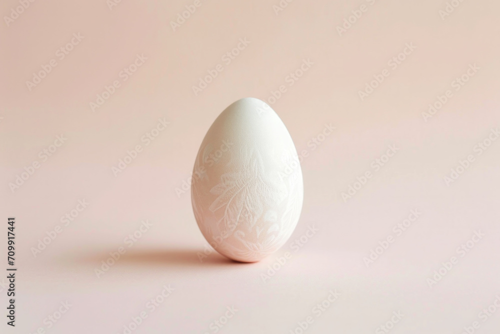 Pastel easter egg on a pastel background 