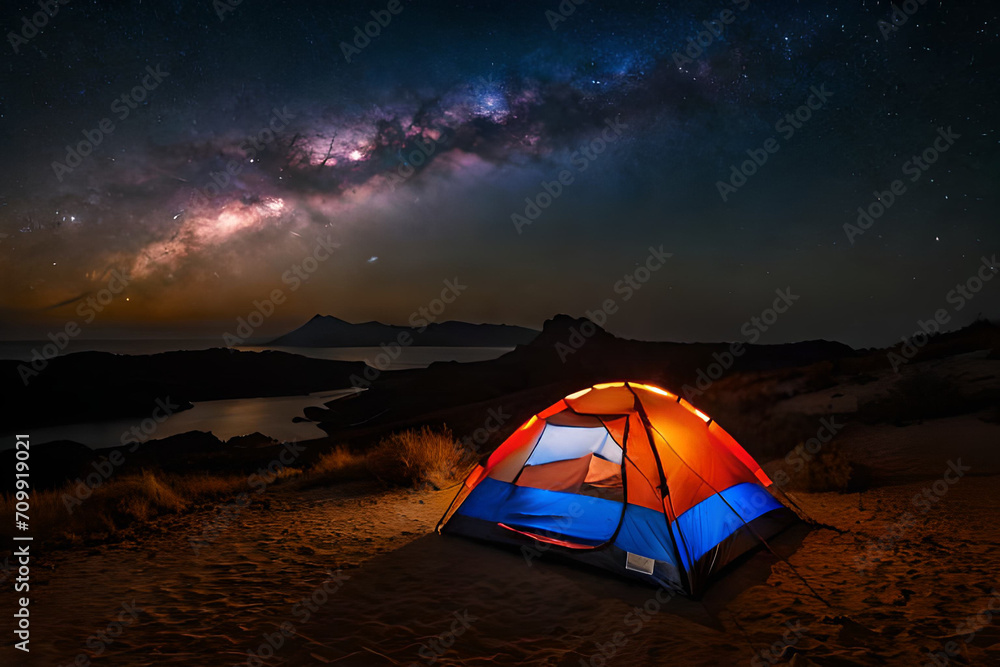 wild camping at night under a wonderful nebulae wild camping at night under a wonderful nebulae
