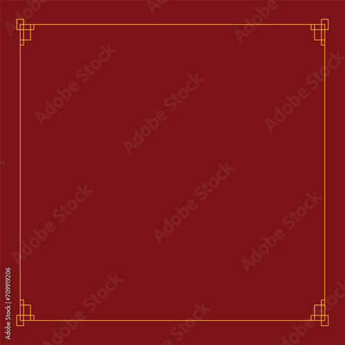 Traditional red background with frame photo
