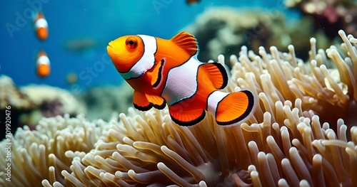 The Colorful Dance of Clownfish Amongst Tropical Coral Anemones