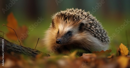 A Close-Up View of a Hedgehog's Spiny Majesty in the Forest