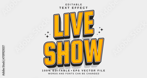 Editable text style effect - Live Show text style theme.