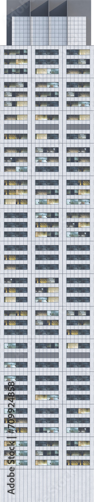 Obraz premium Facade view of moden building - skyscraper