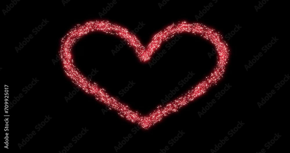 Red particles glitter glow heart effect material background (black background) Loop material, overlays and frames. Red particles glitter glow heart effect material background (black background) Loop material, overlays and frames.