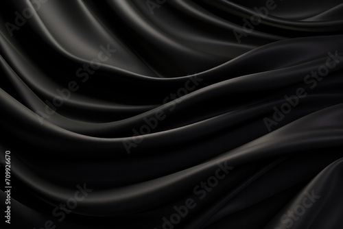 Black wavy  silk background 