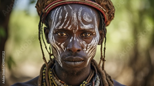 Ethiopia man, omo valley.