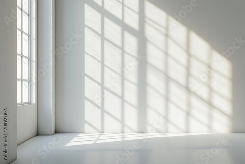 Empty room with Windows Shadows | White walls | Grey shadows | Natural Lighting 